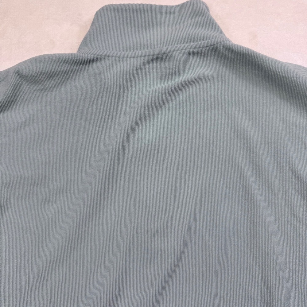 Marc New York Mens Quarter Zip Ribbed Pullover Sage Green Corduroy Sweatshirt M - Picture 7 of 12